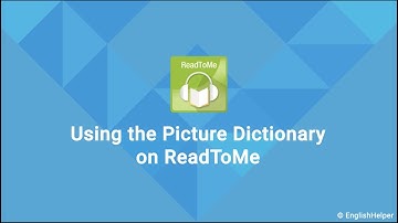 Using the Picture Dictionary on ReadToMe | RightToRead