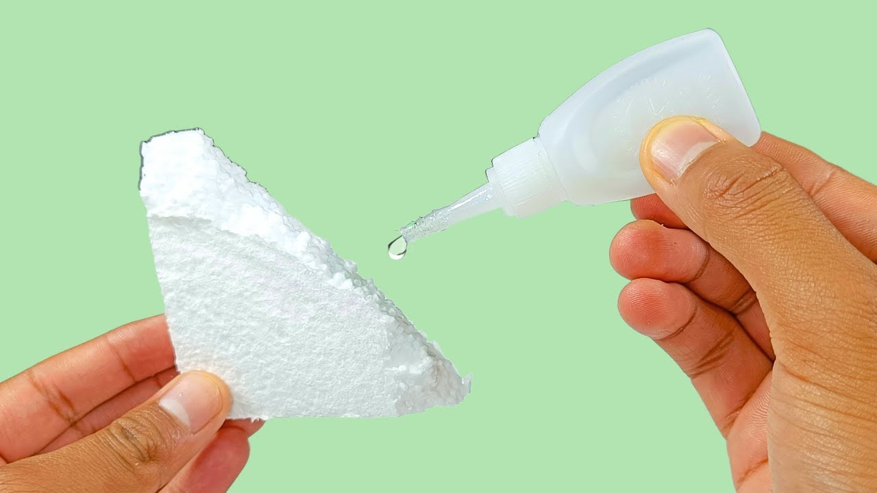NEVER Throw Away Styrofoam Leftovers Genious Idea Pour Super Glue And never-throw-away-styrofoam-leftovers-genious-idea-pour-super-glue-and