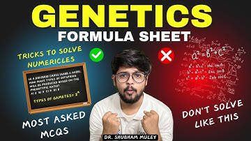 Numericals on Mendelian Cross | Genetics Formula Sheet | Principles of Inheritance and Variations