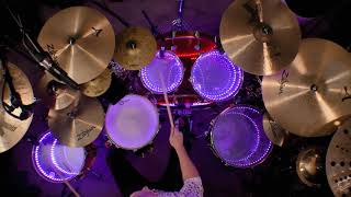 Keynote Speaker & Drummer Clint Pulver with Triggered Drum Lights - Galaxy Drum Lights