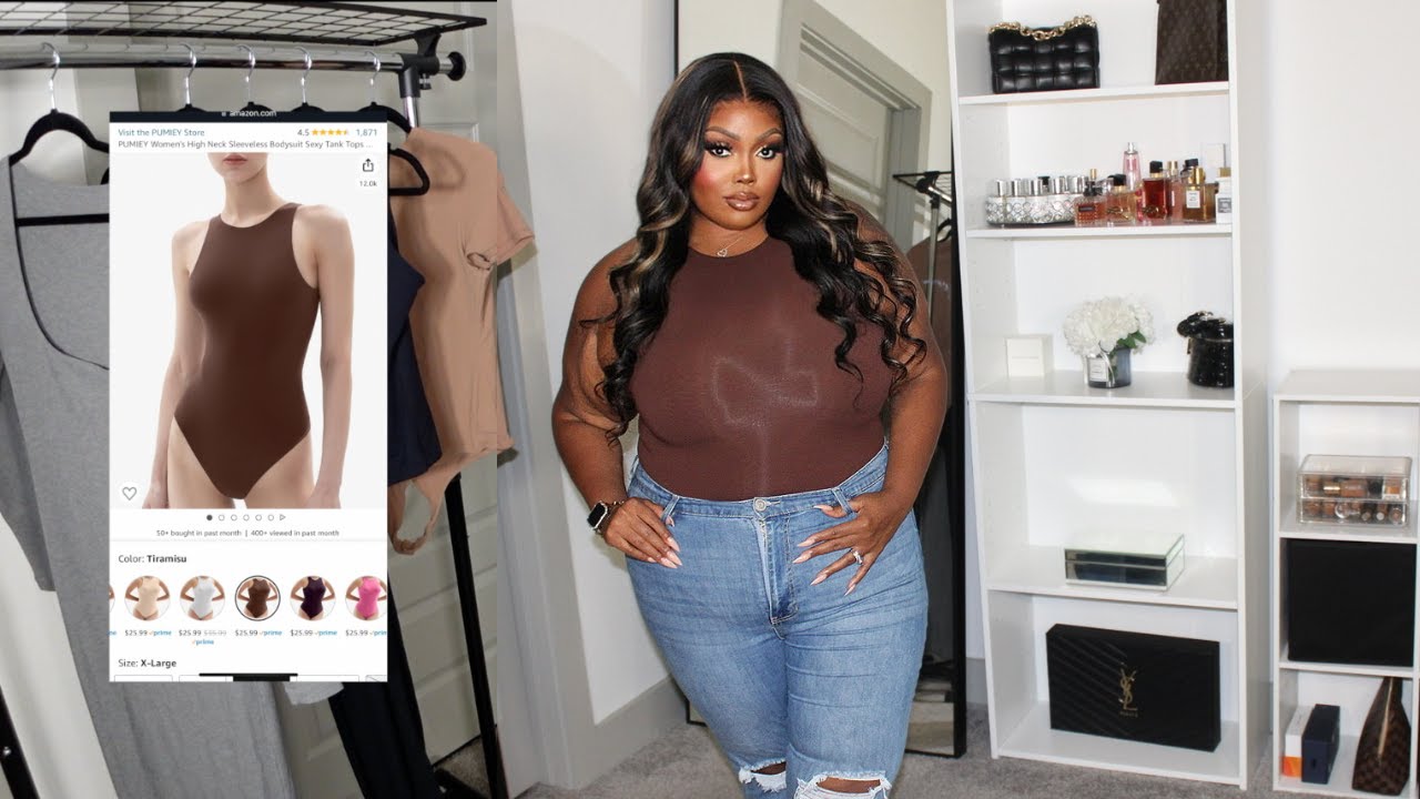 AFFORDABLE SKIMS DUPE?! | Plus Size Bodysuits Under $30! PUMIEY BODYSUIT & DRESSES TRY ON HAUL