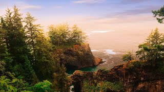 Natural Bridges - Oregon Scenic Aerial 4k Drone Video