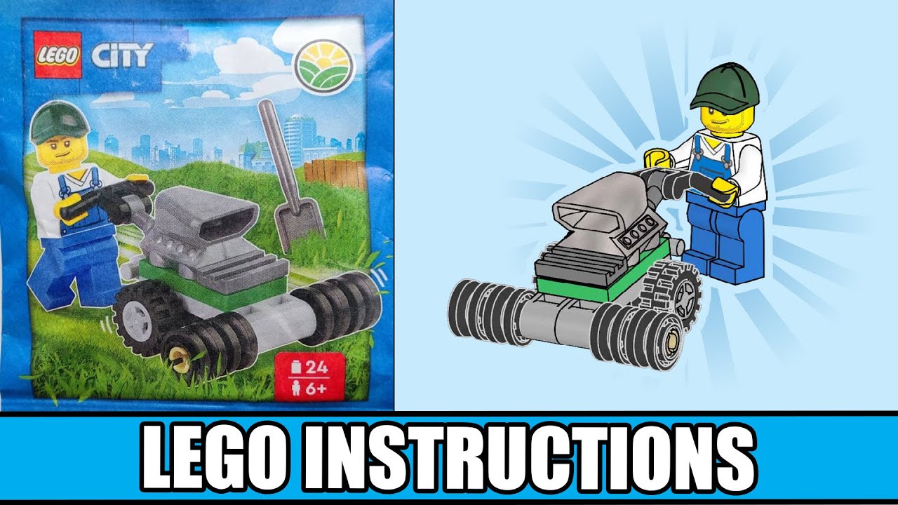 City - Farmer with lawn mower - Magazine Gift LEGO instructions