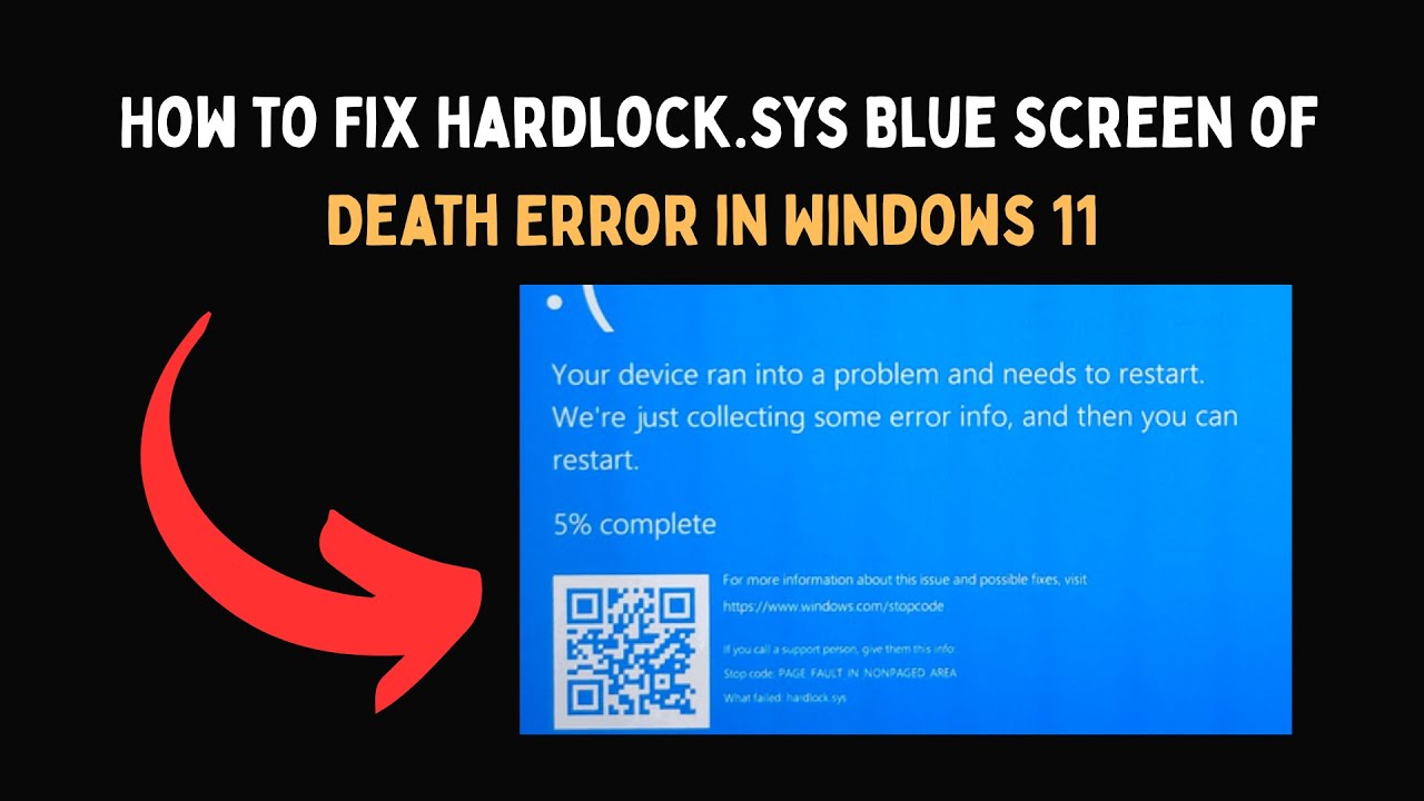 How to Fix hardlock sys Blue Screen of Death Error in Windows 11 - YouTube