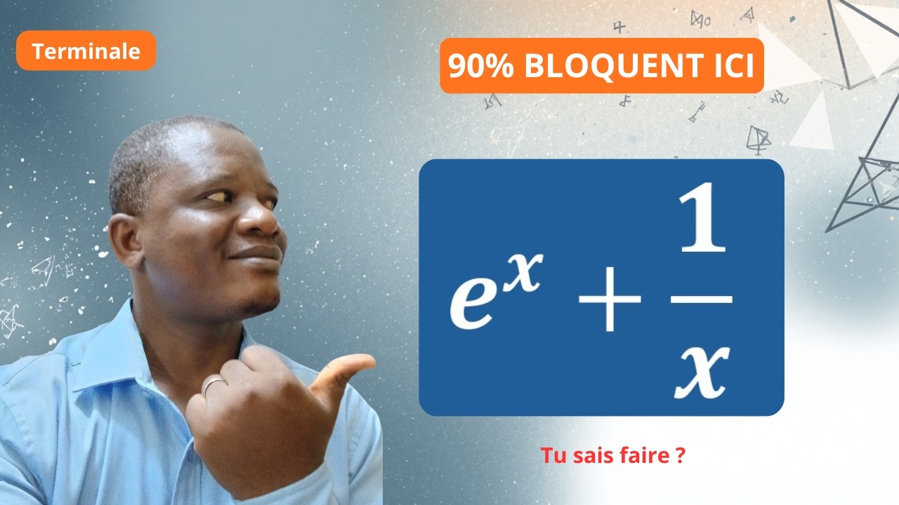 Etude de exp(x)+1/x : Méthode BAC