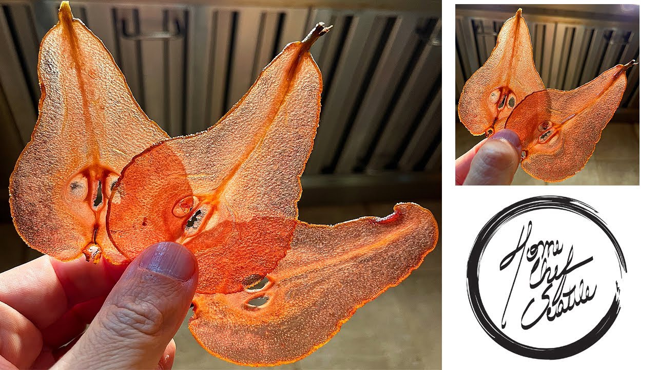 CANDIED PEAR CHIPS with Red Wine and Spices