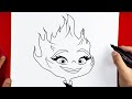 How to draw ember  elemental movie