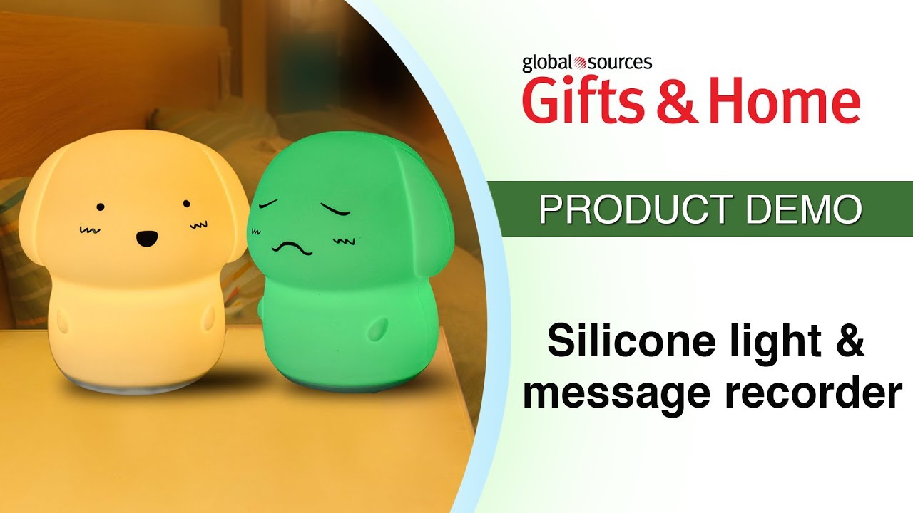 Silicone guard dog light records messages