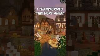 I Completely Transformed my Port District!  #minecraft #craft #minecraftbuilding #port #medieval