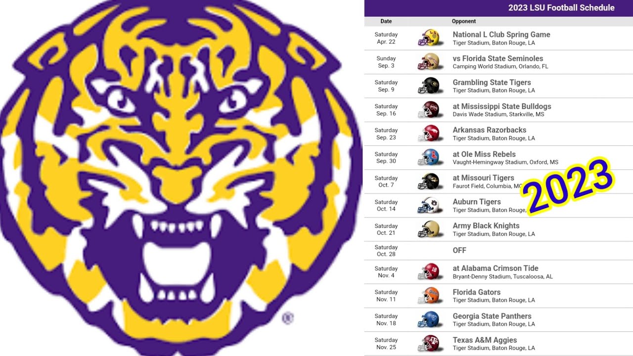 LSU 2023 College Football Schedule Preview Win Big Sports