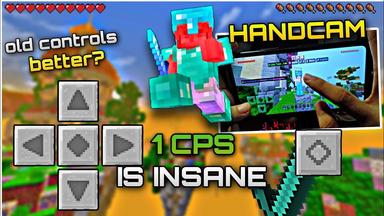 Dominating Hive Skywars On Mobile  With 1 CPS... (MCPE HANDCAM PVP)