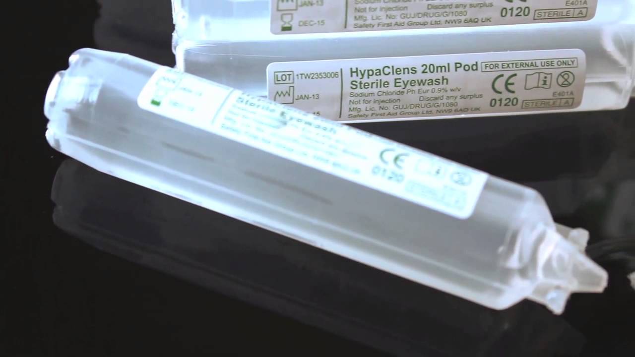 STERILE 20ML EYEWASH PODS FROM SAFETEC DIRECT
