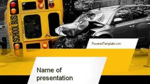 School Bus Accident PowerPoint Template by PoweredTemplate.com