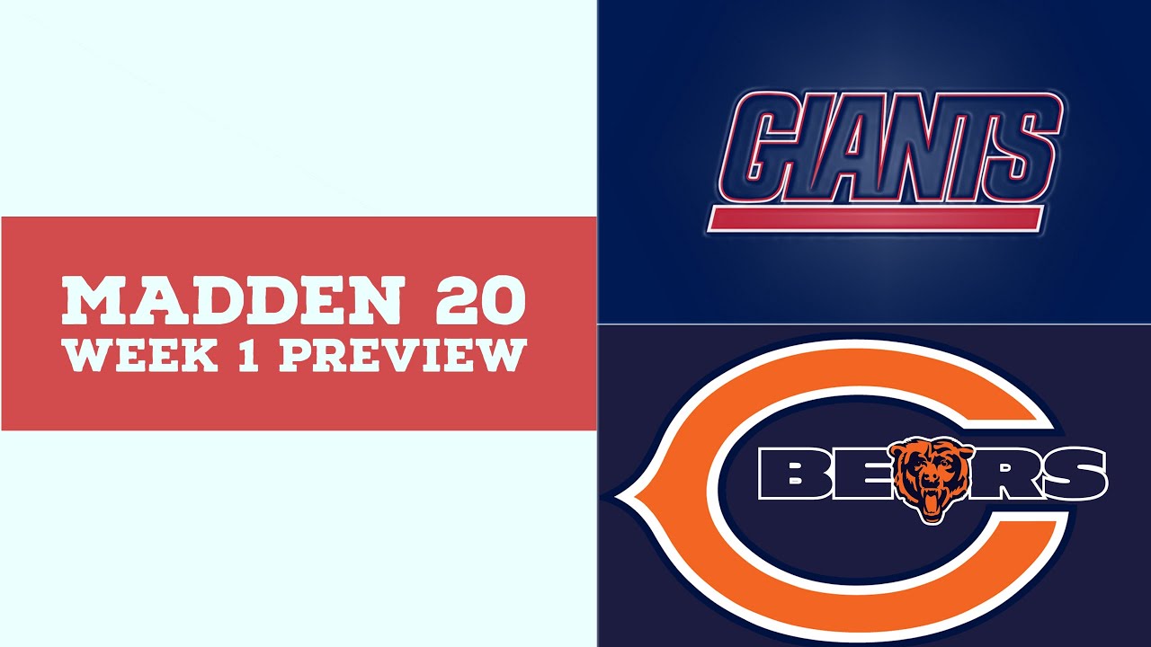 2020 Week 2 Preview - New York Giants vs Chicago Bears - Full Game - Simulation Nation