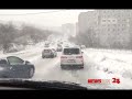 Первый серьезный снегопад вызвал во Владивостоке транспортный коллапс