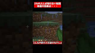 1 の人しか知らない知識 実は幸運のエフェクトは 小ネタ マイクラ ゆっくり実況 Shorts マイクラ動画まとめ