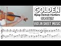 Golden Kpop Demon Hunters Violin Sheet Music 