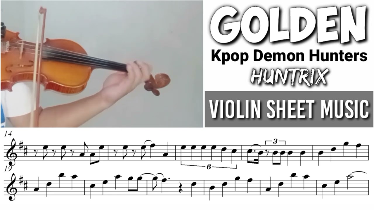 Golden - Kpop Demon Hunters || Violin Sheet Music 