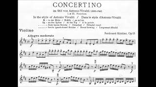 (PARTITURA PARA VIOLINO)Concertino Ferdinand Kuchler(Violino)