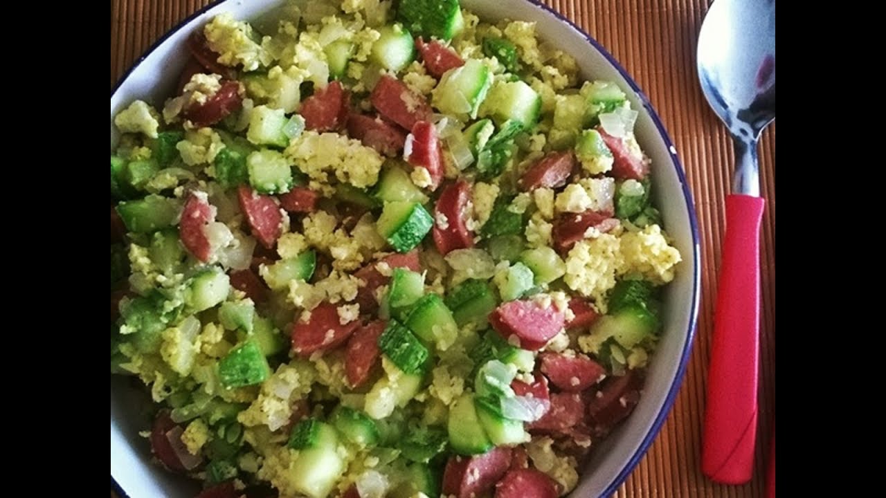RECEITA: MEXIDINHO DE ABOBRINHA COM CALABRESA FININHA E OVOS