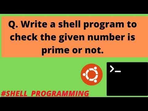 Tutorial 8 : Checking For Prime Number || Shell Programming - YouTube