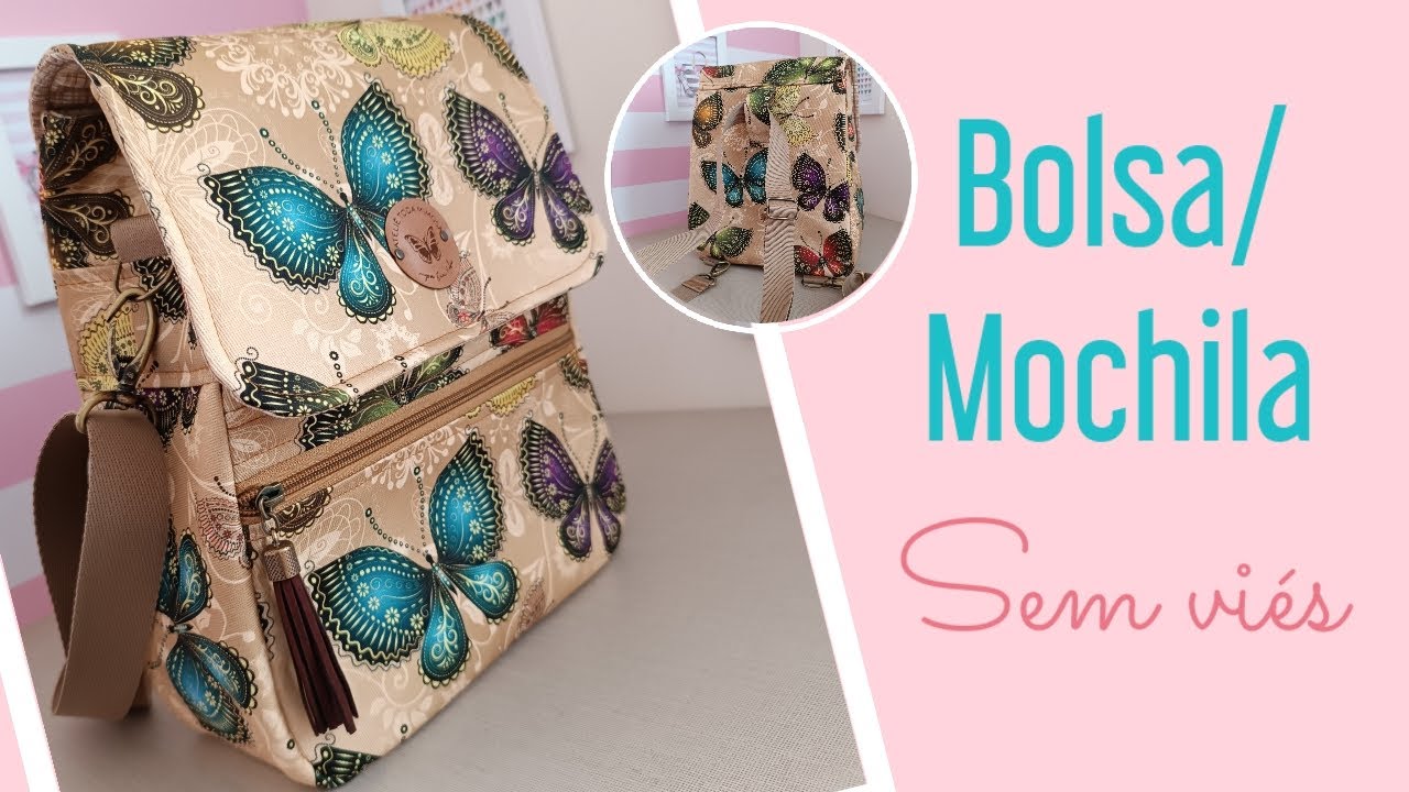 Como fazer uma Bolsa / Mochila sem viés! #bolsamochila #bolsafacil #atelietodamimosa