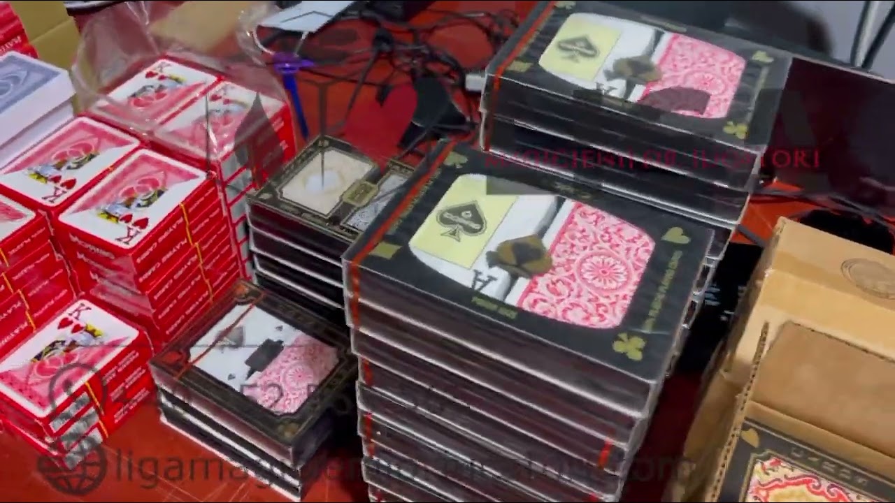 Marked cards on stock | marked playing cards for lenses & microcamera & barcode for analyzer stock