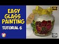 Glass painting tutorial for beginners #6 by glassartlab | From trash to treasure