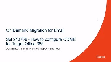 Video - How to configure ODME for Target Office 365