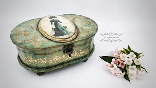 Decoupage # heavily antiqued box with gilding  #cadence  # DIY tutorial...