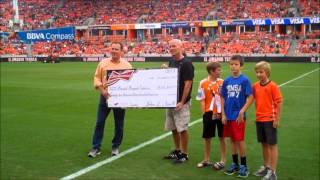 Silver Eagle Distributors & Budweiser present $22,300 check to Banded Brigade Outdoors