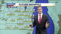 Several inches of snow expected across next couple days