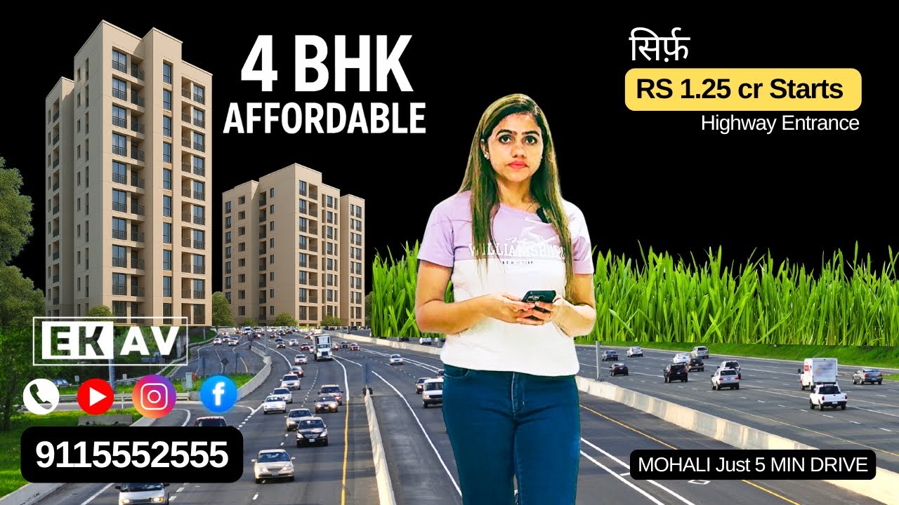 4 BHK Affordable Flats in Mohali Near Chandigarh | Price 1.25 Cr | Luxury Amenities