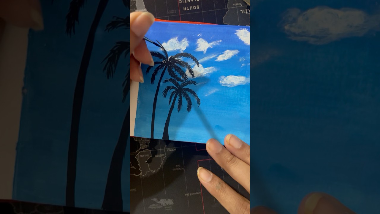 Easy gouache painting 