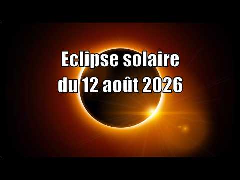 Solar eclipse of August 12, 2026 - across France at sunset #eclipse #solareclipse