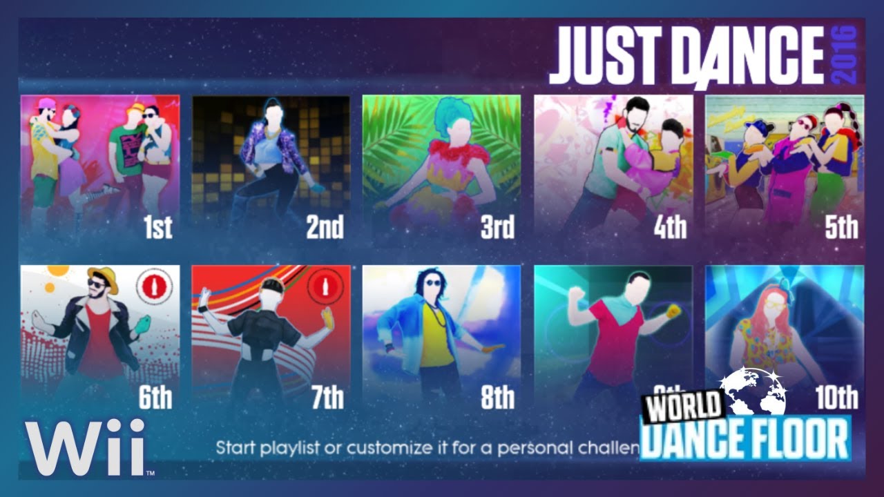 Just Dance 2016 (Wii) - Menu Song List + WDF (DOWNLOAD LINK)