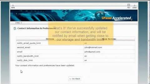 How to update your contact information in cPanel 11.32 x3 (2012)