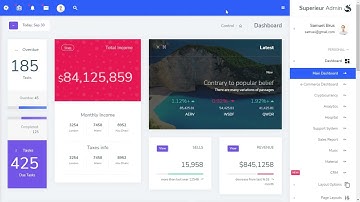 Bootstrap Dashboard Admin Template with RTL Light Theme