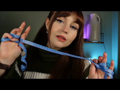 ASMR Visual Triggers For Sleep~ Face Measuring, Light Triggers, Face Brushing *Soft Spoken*