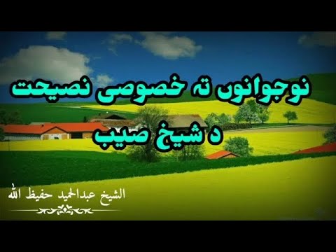 شیخ عبدالحمید SheikhAbdulHameed Sheikh Abdul Hameed Pashto Bayan