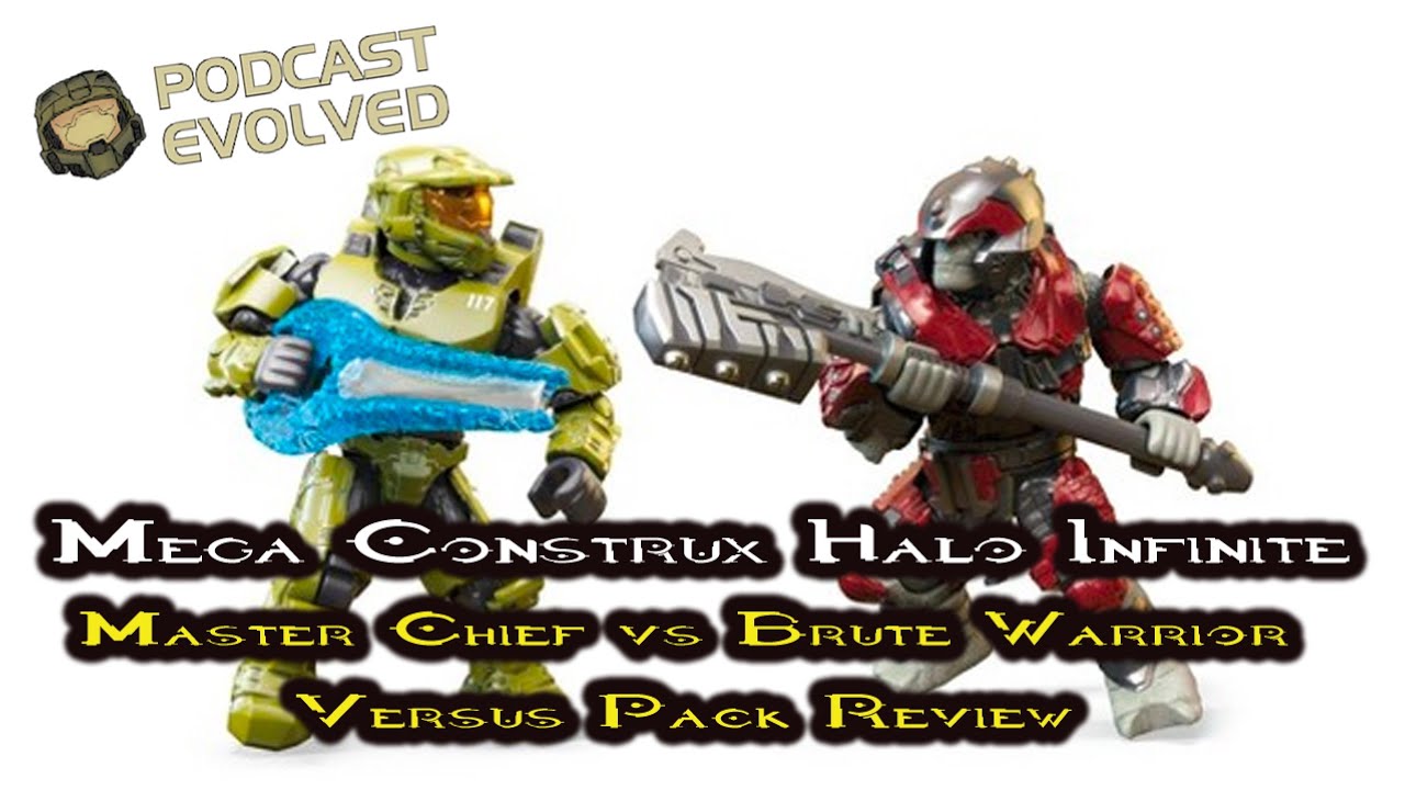 Mega Construx Halo Infinite Master Chief VS Brute Warrior Figure 2-Pack 