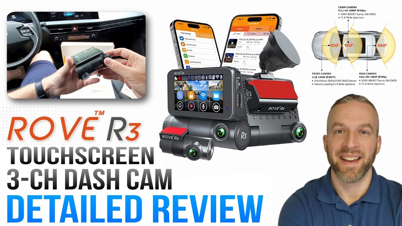 Rove R3 Touchscreen 3-Channel Dash Cam Unboxing & Detailed Review 