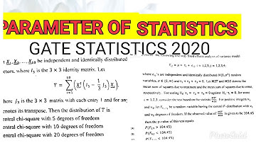 question number 36,39 #GATE2020 (#STATISTICS) solution series