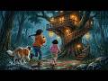 Cozy Stormy Treehouse Survival: Cooking Beef Steak & Berry Tea | Survival Ghibli World