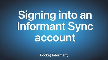 How to sign into an Informant Sync account - iOS