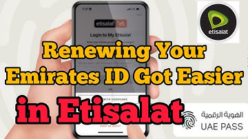 How to renew Etisalat sim card with UAE PASS | UAE PASS se Etisalat ki sim kaise renew kare