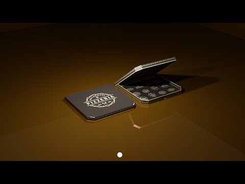 Blender 3d. pizza box animation