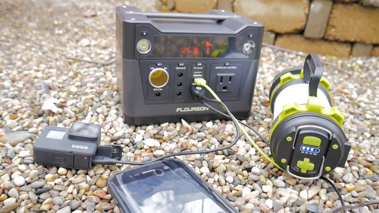 Portable Battery powered Generator by Floureon 300 watt - YouTube