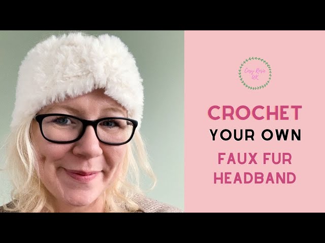 Crochet Faux Fur Headband - All About Ami