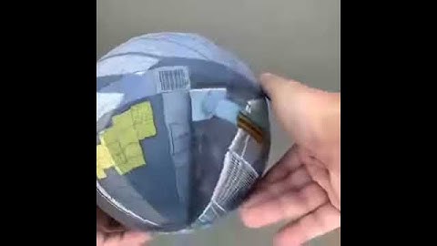 A 360° photo printed on a sphere.